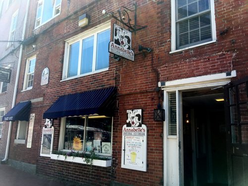 Annabelle's Natural Ice Cream shop in a brick building