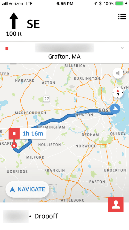 Navigation to Grafton, MA, 1 h 16 min away
