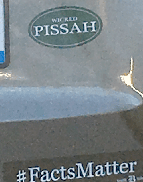 "Wicked pissah" bumper sticker