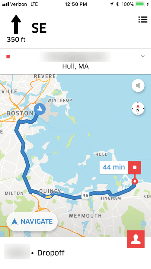 Navigation to Hull, MA, 44 minutes away