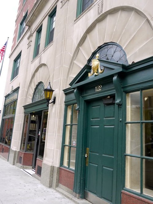Green door at 122 Bowdoin Street, Boston