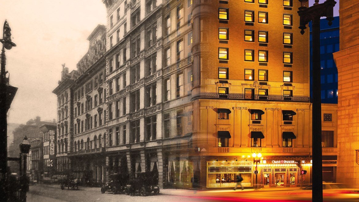 Omni Parker House hotel, then and now
