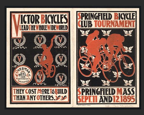 Victor Bicycles and Springfield Bicycle Club Tournament posters, 1895