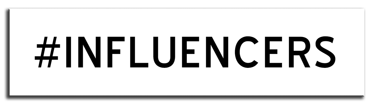 "#Influencers" heading graphic
