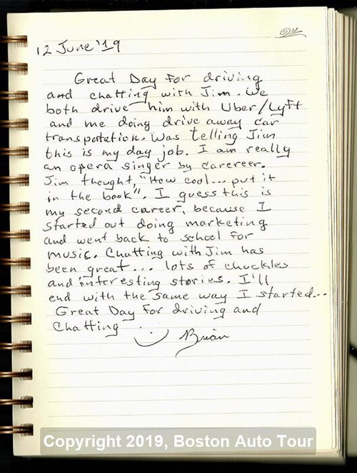 Journal entry from rider Brian about his second career, June 12, 2019