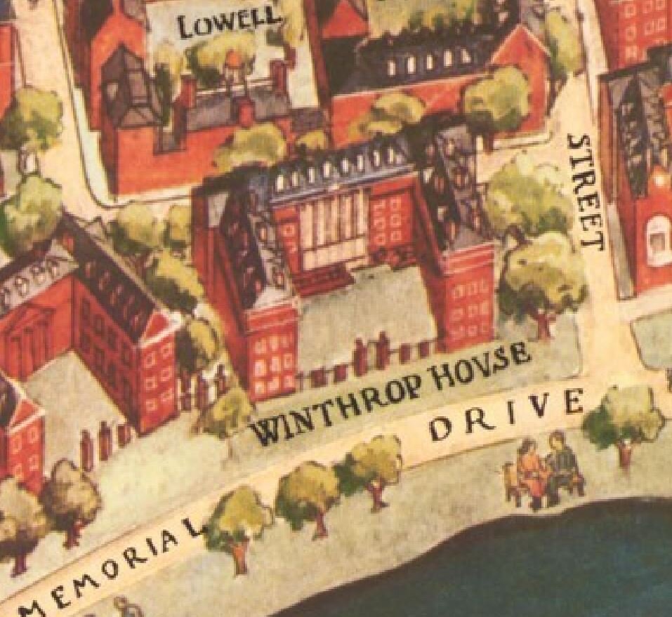 Illustrated map of Winthrop House on Memorial Drive