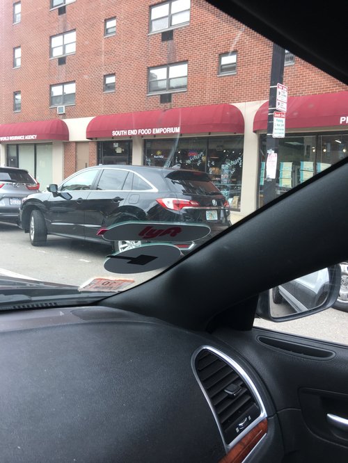 South End Food Emporium seen from a car