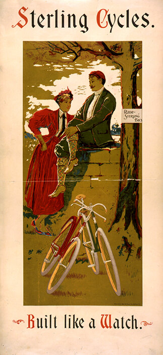 Sterling Cycles poster: "Built like a watch"