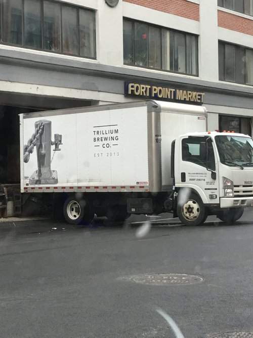 Trillium Brewing Co. truck outside Fort Point Market