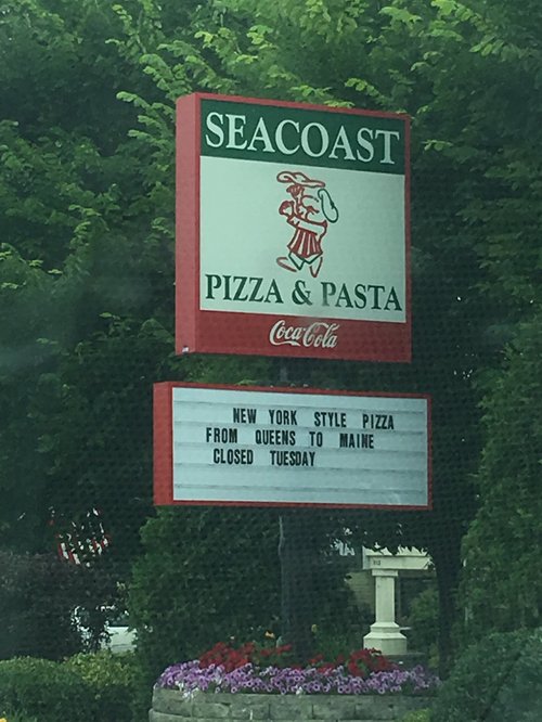 Seacoast Pizza & Pasta roadside sign