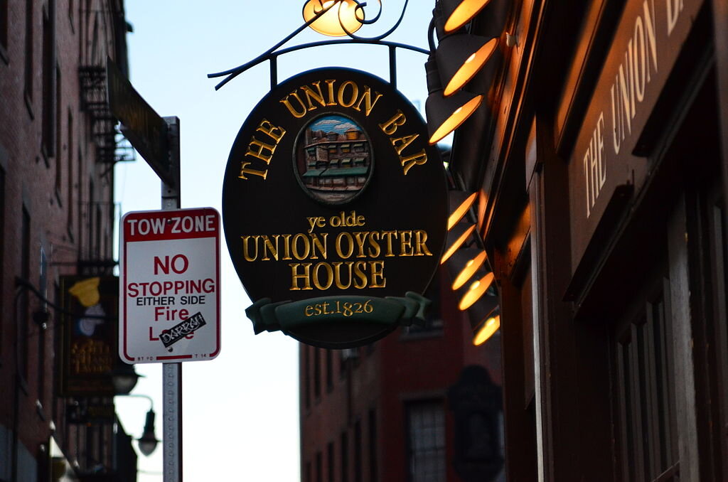 Union Oyster House hanging sign, est. 1826