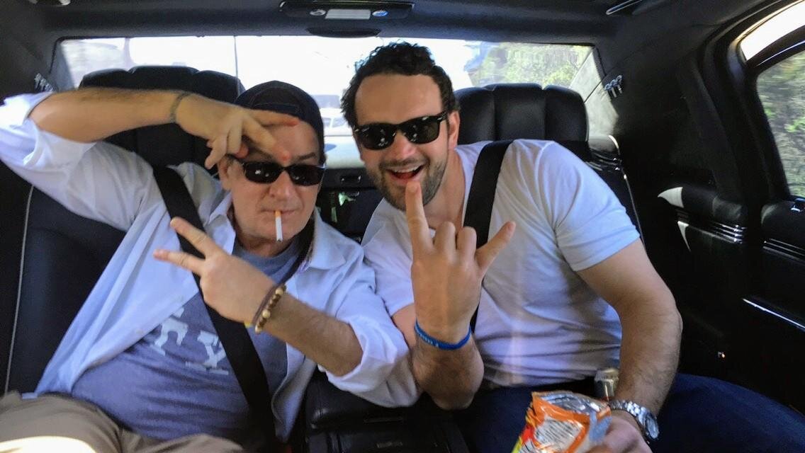 Rider Shares Tales and Photos About Meeting Charlie Sheen