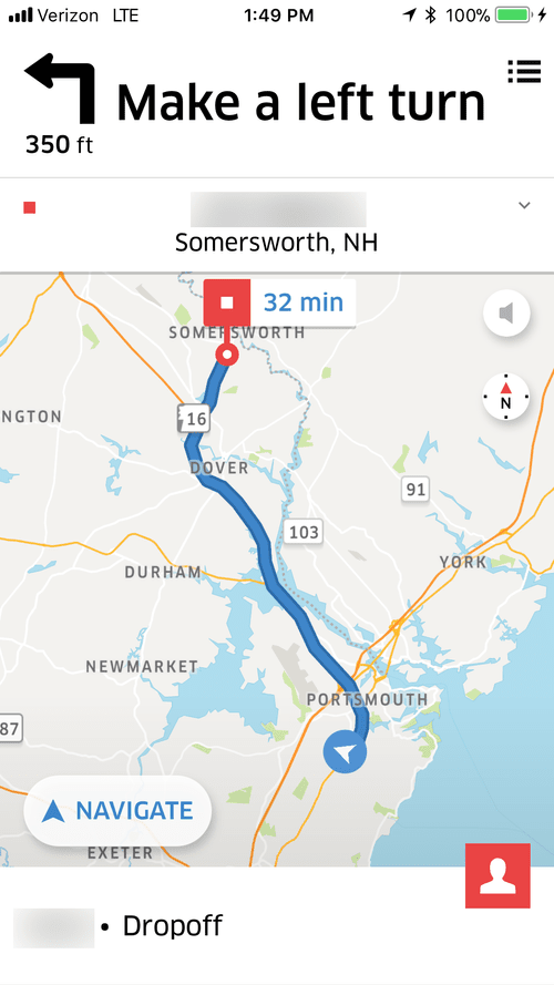 Navigation to Somersworth, NH, 32 minutes away