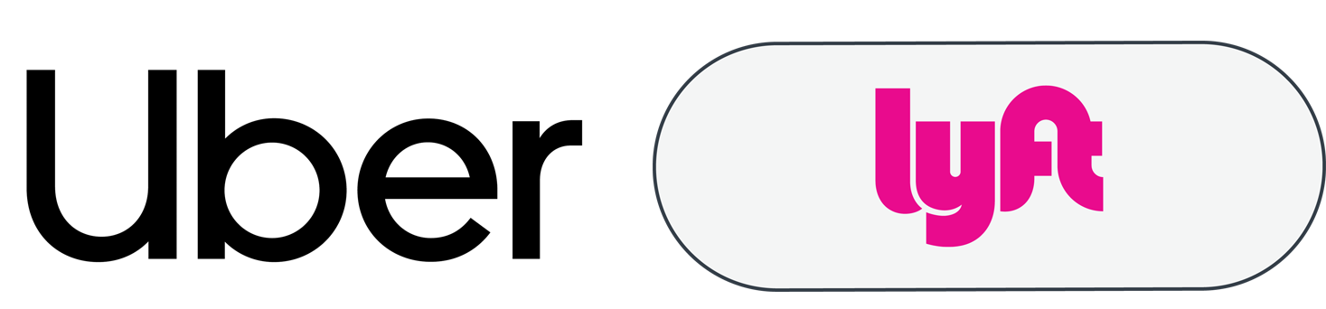 Uber and Lyft logos